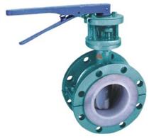 D41PO-16C襯氟手柄法蘭蝶閥